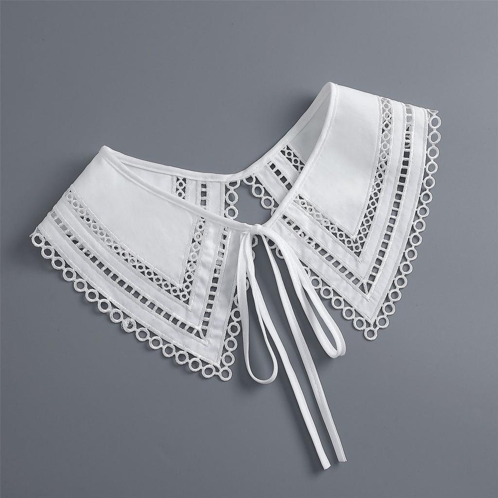 New Women Bowknots Fake Collar Shawl for Shirt Blouse Detachable Collar Lapel False Collar Student Dress Sweater Decorative