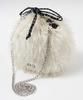 WEGO Custom Dickies Fringe Drawstring Shoulder Bag, Off-White