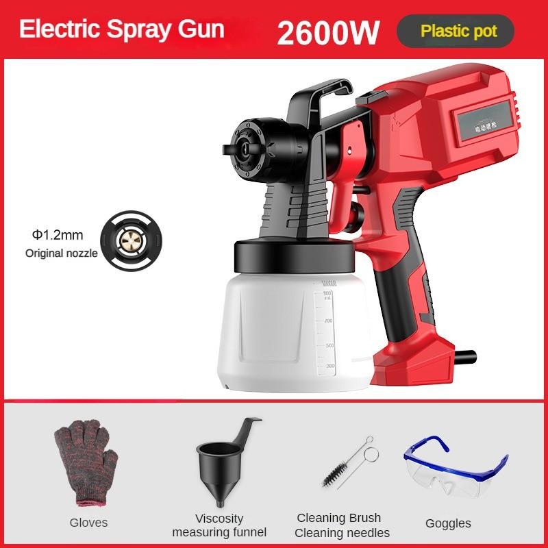 2600W Household Small Rechargeable Paint Sprayer High Power Spray Painting Power Tool Cordless Electric Spray Gun