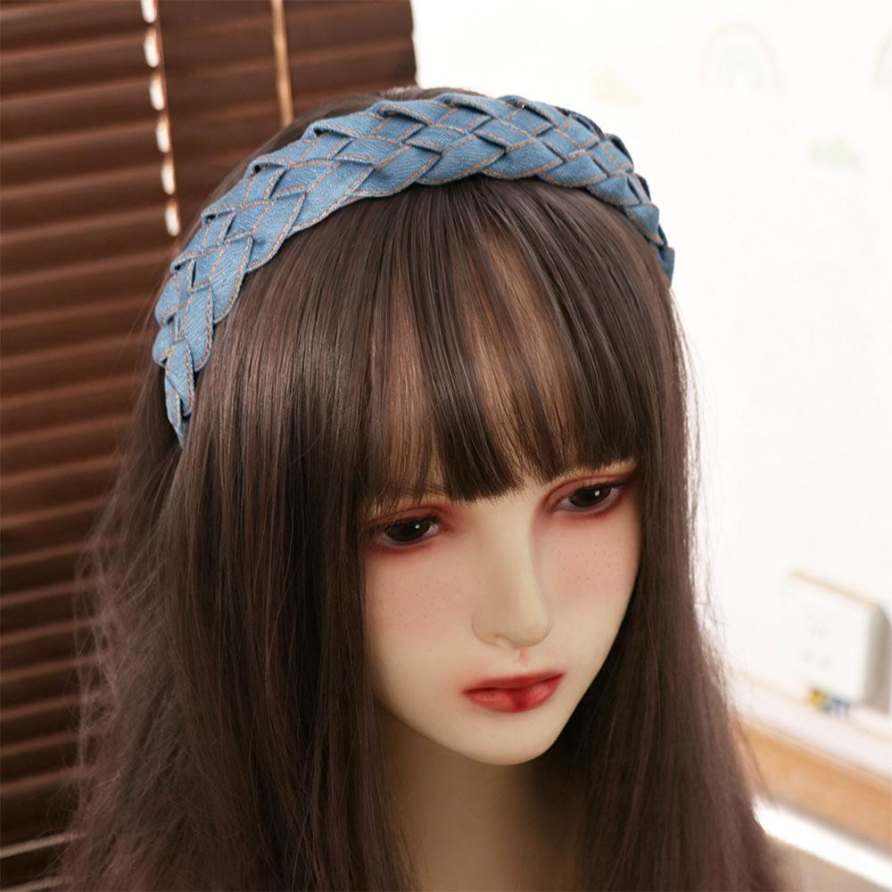 Headdress Cowboy Hair Hoop Korean Style Denim Knotted Headband Fashion Cowboy Hair Bands Party