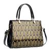 Stylish Medium Sized Bucket Bag For Women With Color Block Design In Black Blue Beige