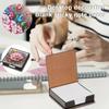4Pcs DIY Rhinestones PU Gem Art Sticky Note Case with 160 Sheets Paper Crystal Note Box for Living Room Home Office Decoration