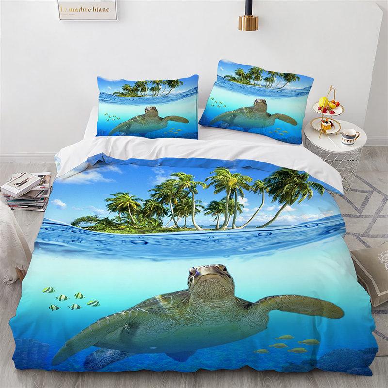 Comforter Sea Turtle Marine Life Theme Bedding Set Cute Sea Animals Ocean Octopus Comforter S For Kids Decor