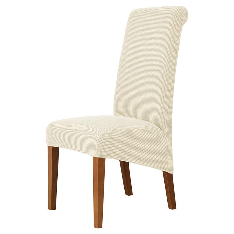 1 Piece Stretch Dining Chair Covers Oversized Removable Washable Soft Spandex High Back Large Chair Cover Slipcover JAF049