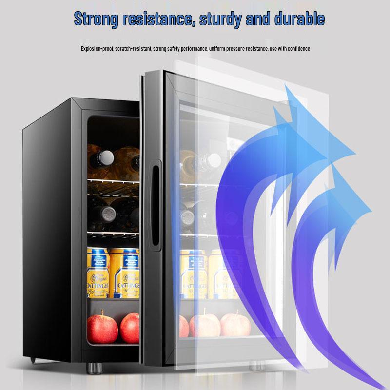 Ice Bar Single Door Display Fridge - Transparent Glass, Small Freezer Fresh-Keeping Cabinet