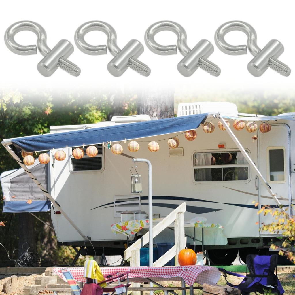 Stainless Steel Piping Rails Stoppers 6mm Compatible For Caravans Motorhome Camping Tent Accessories Secure Attachment
