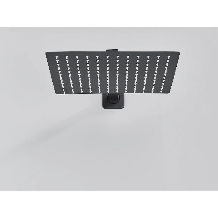 Stainless Steel Black Shower Head 8/10/12 Inch Chrome Rainfall Bath Head Wall Mounted Bathroom Accessories