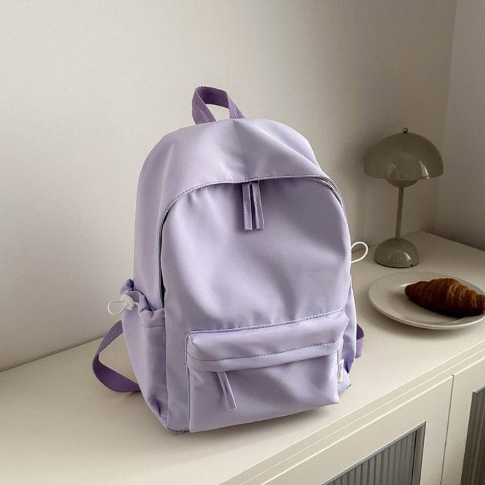 Portable Small Pack Solid Color Backpack Solid Color Handbag Student Shoulder Bag Korean Style Casual Backpack Outdoor