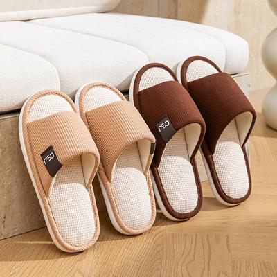 Linen Slippers Spring and Autumn Couple Four Seasons Indoor Household Cotton and Linen Stepping On Shit Feeling Home Non-slip Summer Wholesale