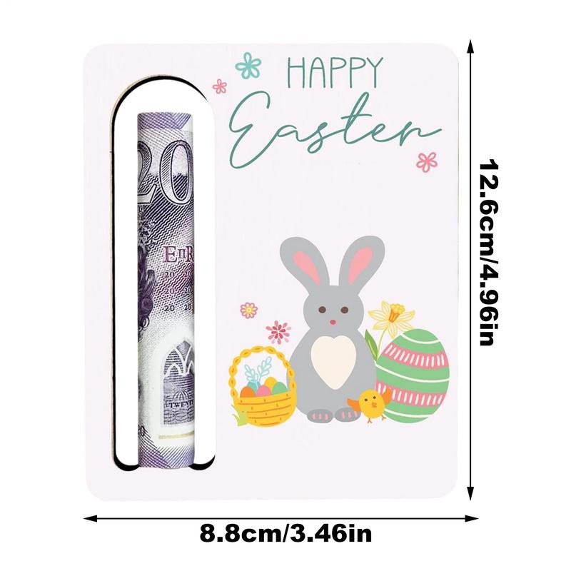 Easter Wooden Bunny Wallet Easter Coin Gift Multifunctional Party Decorations Unique Transparent Window Design Beautiful