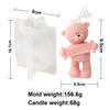 3D Love Heart Teddy Bear Silicone Mold DIY Animal Gypsum Epoxy Resin Handmade Soap Animal Mould Holiday Party Gifts Home Decor