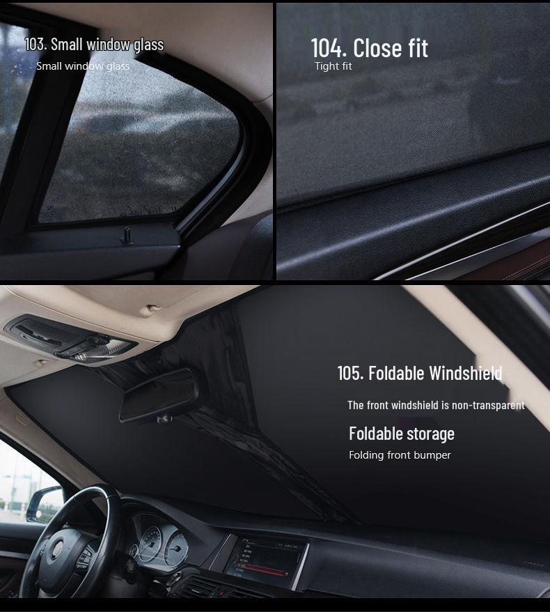 Magnetic Car Window Sunshade: Heat Insulation, Sun Protection, Blackout Curtain, Customizable for Imported Models