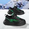 2025 Kids' Waterproof Leather Skate Shoes - Lightweight, Breathable, Fashionable Korean Style for Boys, Perfect for Spring and Autumn.