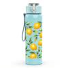 1PC Fresh Yellow Lemon Fruit Pattern Print 750ml Color Plastic Sports Water Bottle Leakproof Flip Straw Lid Suitable for Sports Office Home Use