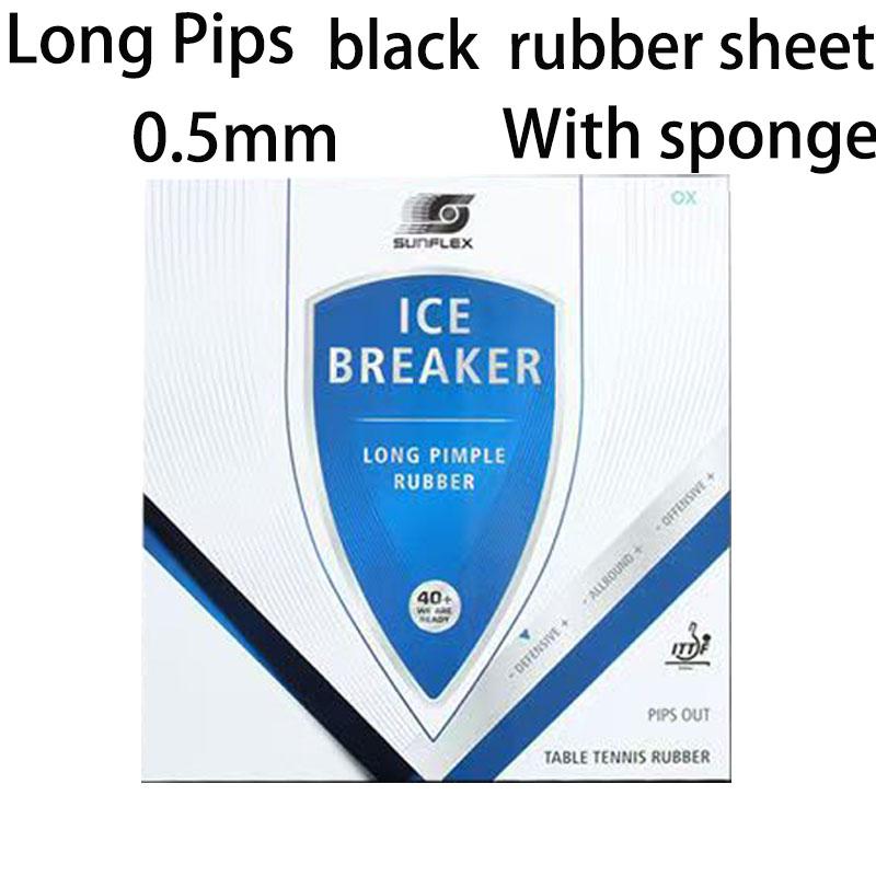 SUNFLEX ICE BREAKER Stolní tenisová potahová guma Dlouhé nopky OX 0.5/1mm Houba Schváleno ITTF Ping Pongová guma Ofenzivní Snadné ovládání