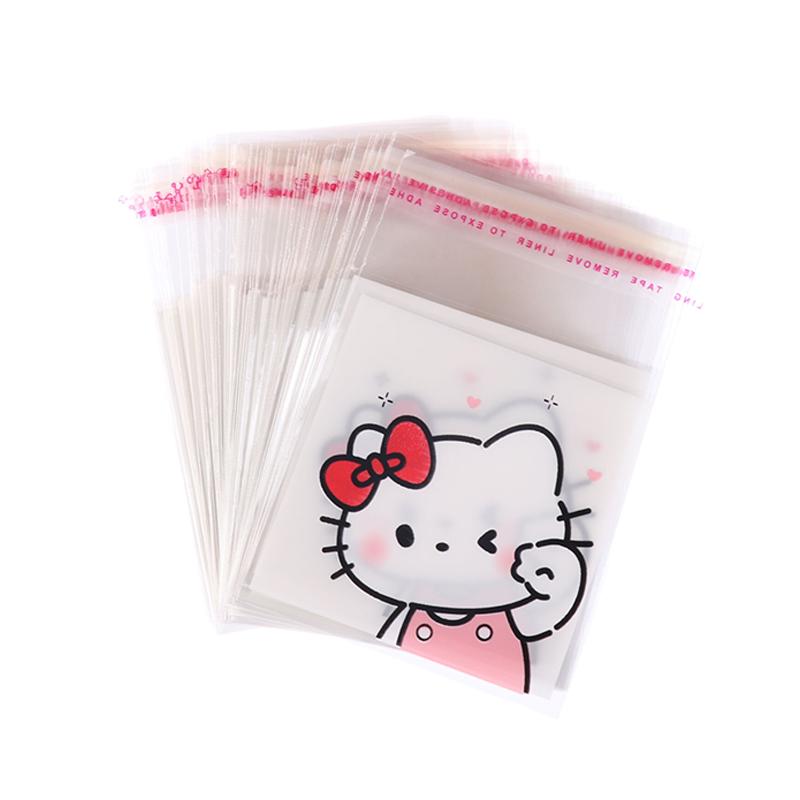100Pcs Cute Hello Kitty Pochacco Transparent Ziplock Bag Waterproof Packing Bags Candy Biscuit Self Sealing Bag Gift Bag