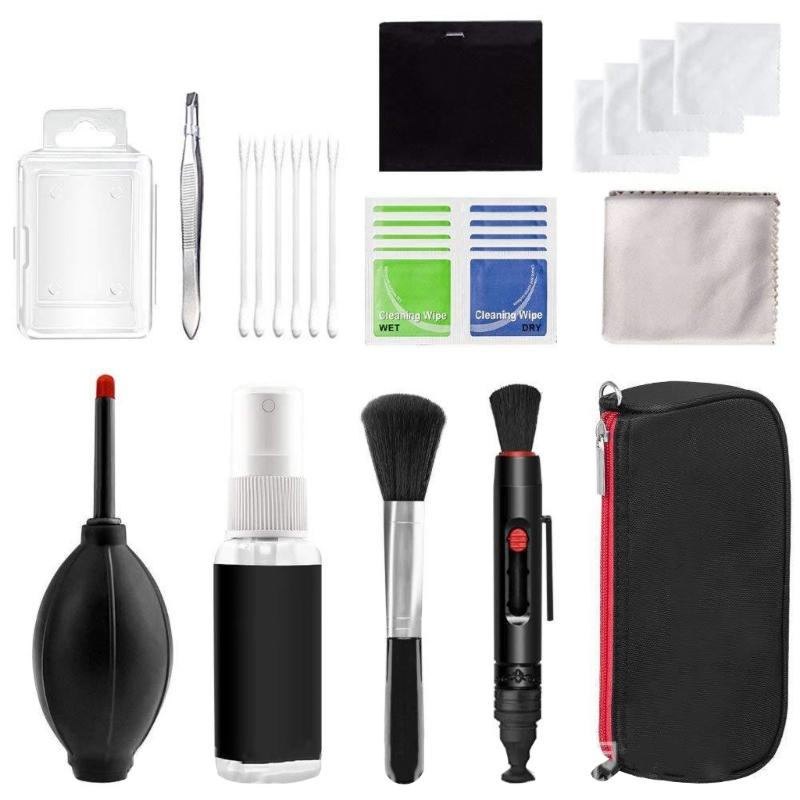 Complete Camera Care Set High Efficiency Sensors Cleaning Tools with Air Pumps and Lens Brush for Professional Use
