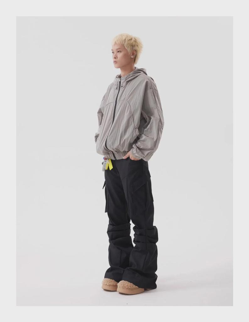 Niche Retro Wide-Leg Flared Workwear Pants - Cleanfit American Loose Commuter Trousers