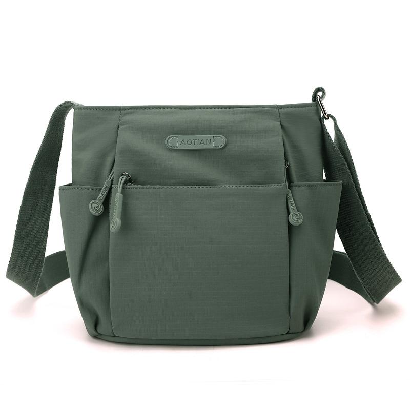 

Женская сумка через плечо, многосекционная, легкая сумка через плечо темно-зеленого