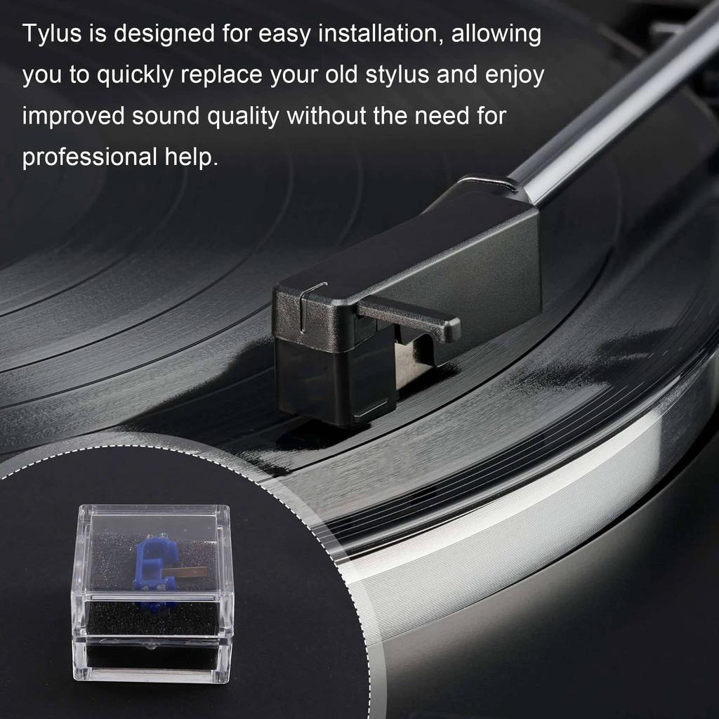 T21C 2X Diamond Replacement Stylus Needle For Shure M44-3 N44-7 M44G M44-7 Fits DUAL M44G,Cartridges LP Phonograph