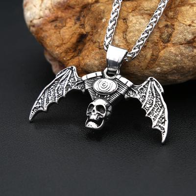 Neu Bat Schädel Anhänger Hip Hop Retro Gothic Dark