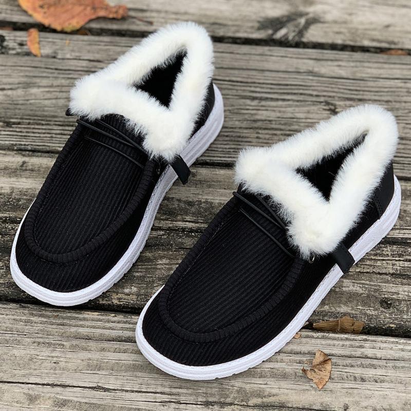 Fashion Women Boots 2025 Boots Female Plus Velvet Thickened Hairy Cotton Shoes Winter Thick Bottom Snow Loafers Woman Zapatos De Mujer