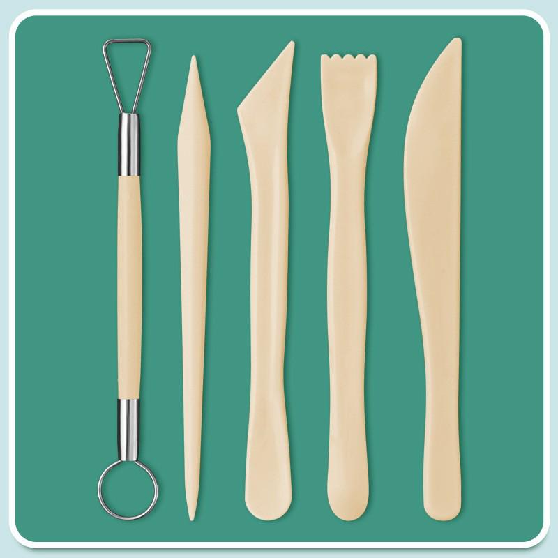 Pottery Clay Tool Kit - 5-Piece Set for Sculpting, Trimming, and Modeling