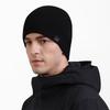 Big Head Circumference Knitted Hat for Men Autumn Winter Double-Layer Warm Wool Hat Outdoor Riding Pullover Cap