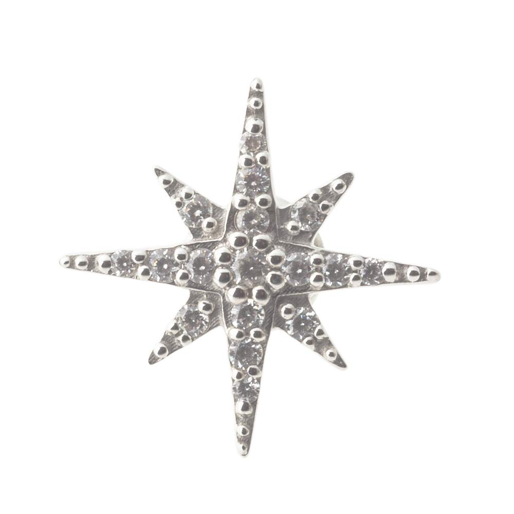 [ARTEMISKINGS] North Star Stud Earrings ak-ake0091 Silver Accessory Men's Women's Brand Jewelry Silver Stud Earrings Stud Earrings Silver 925