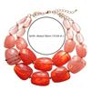 Multi-hue Oversized Resin Strand Translucent-jelly Geometric Facet Choker  Swimwear Accessories