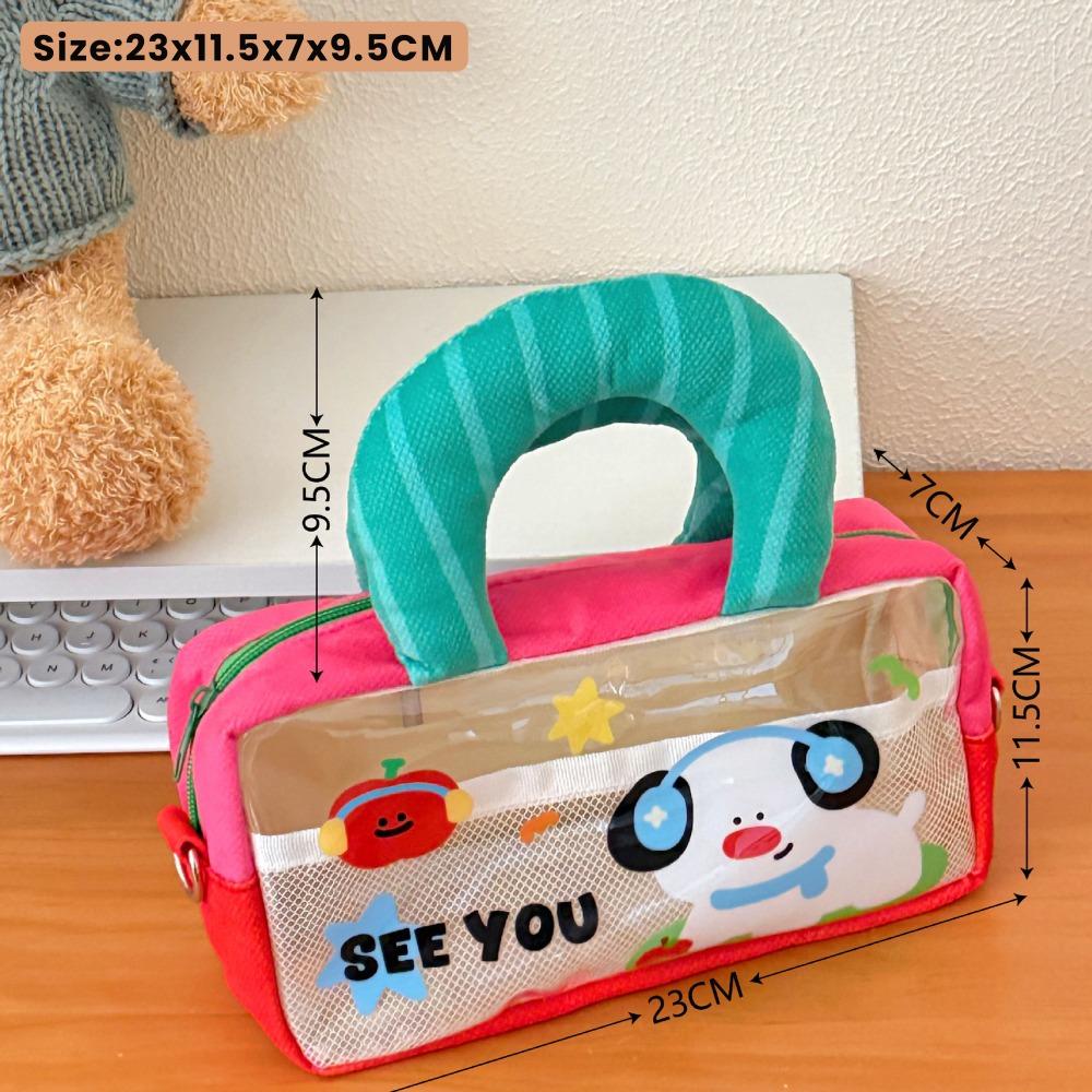 

Handheld Pen Bag Large Capacity Cosmetic Storage Bag Cartoon Stationery Bag School Office 02