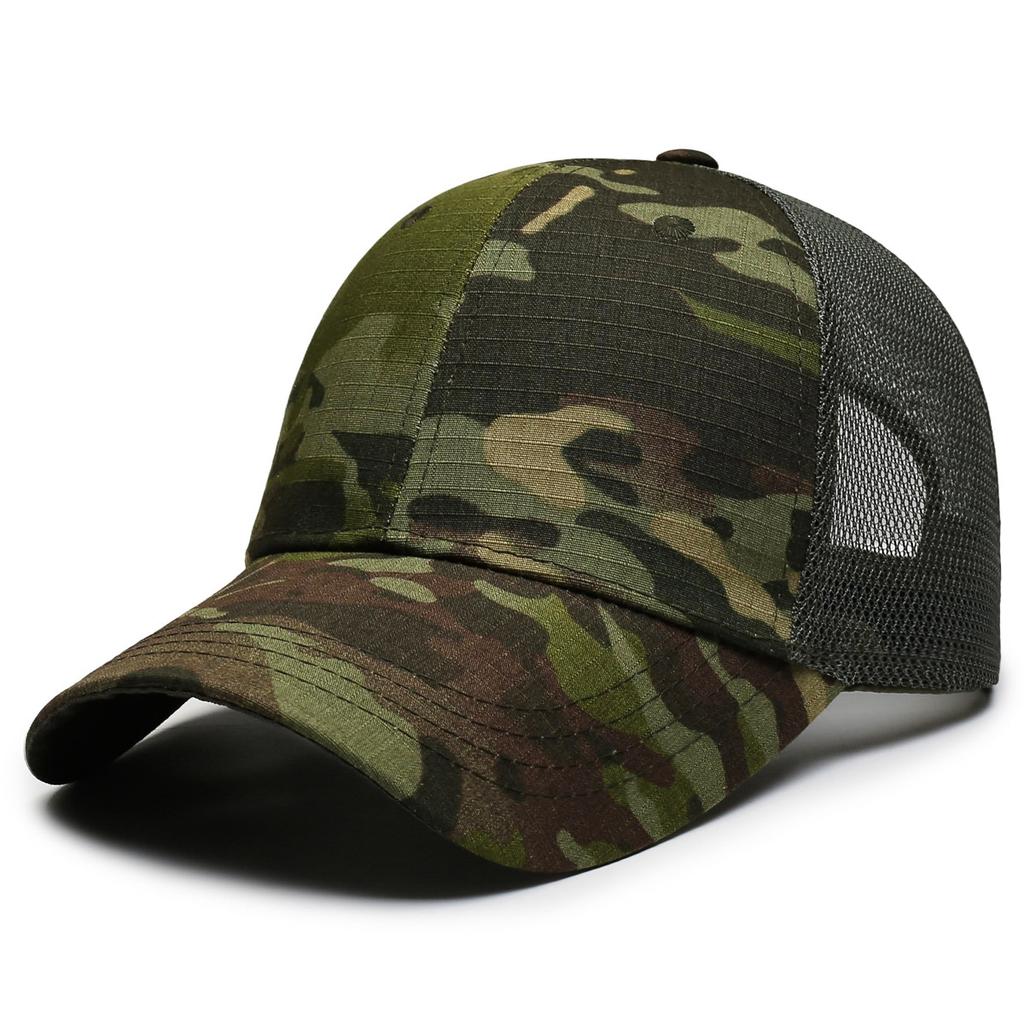 NORTHWOOD Camouflage Mesh Breathable Peaked Cap Men's Outdoor Sun Protection Visor Summer Tactical Baseball Cap Mesh Cap