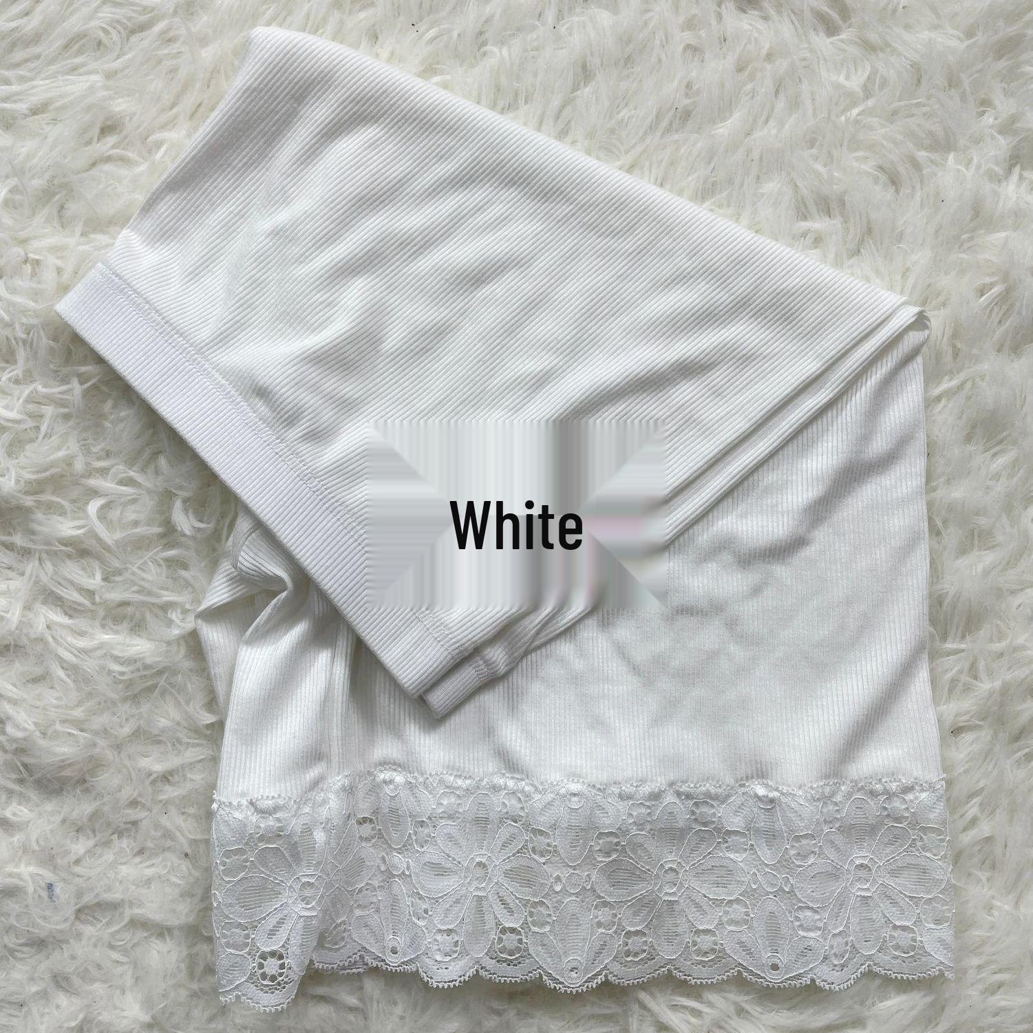 

Plus Size High-Waist Lace Safety Shorts - Anti-Exposure, No Roll-Up, Summer Base Layer Thin Underwear 100-150 lbs