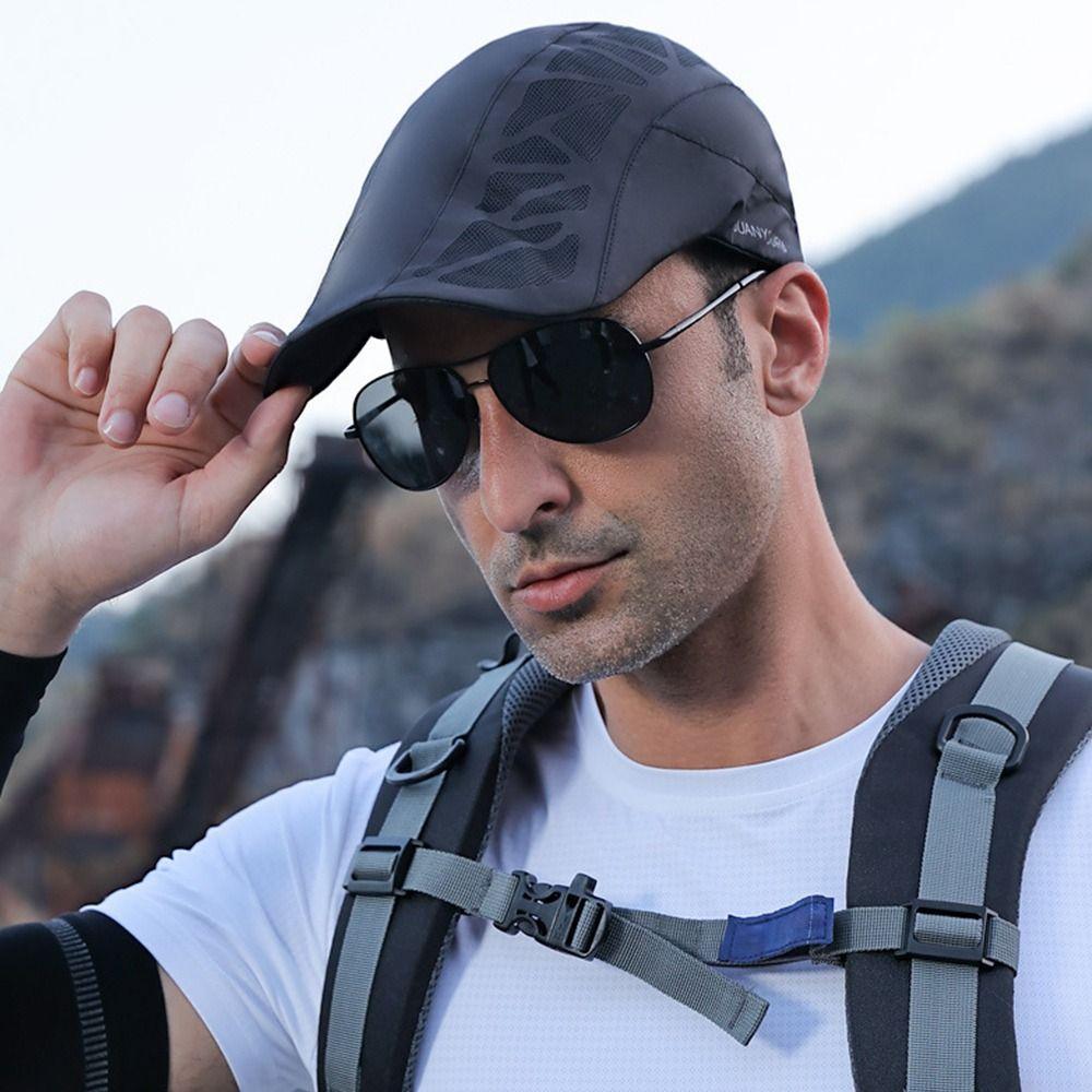 Men Fashion Quick-drying Golf Driving Newsboy Baseball Cap Cabbie Hat Beret Hat Sun Cap