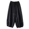 Plus size Black Vintage high Waist Casual loose Spring autumn wide leg Pants Women Trousers