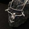 Punk Hip Hop Skull Pendant Necklace for Men Women Vintage Gothic Punished Man Design Fashion Hip Hop Jewelry