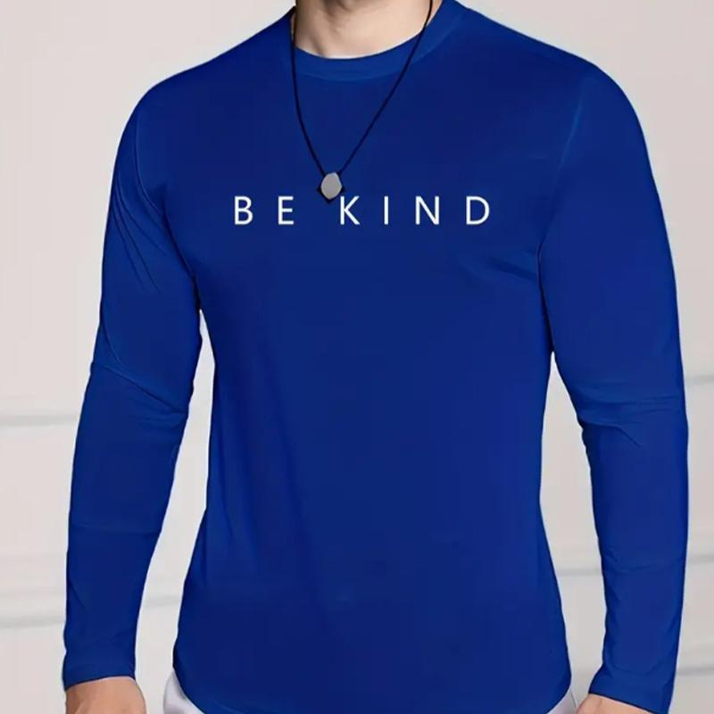 

Мужские футболки с принтом King s Letter, футболки с длинным рукавом, повседневный пуловер с круглым вырезом, мужская одежда, большие размеры 8XL синий