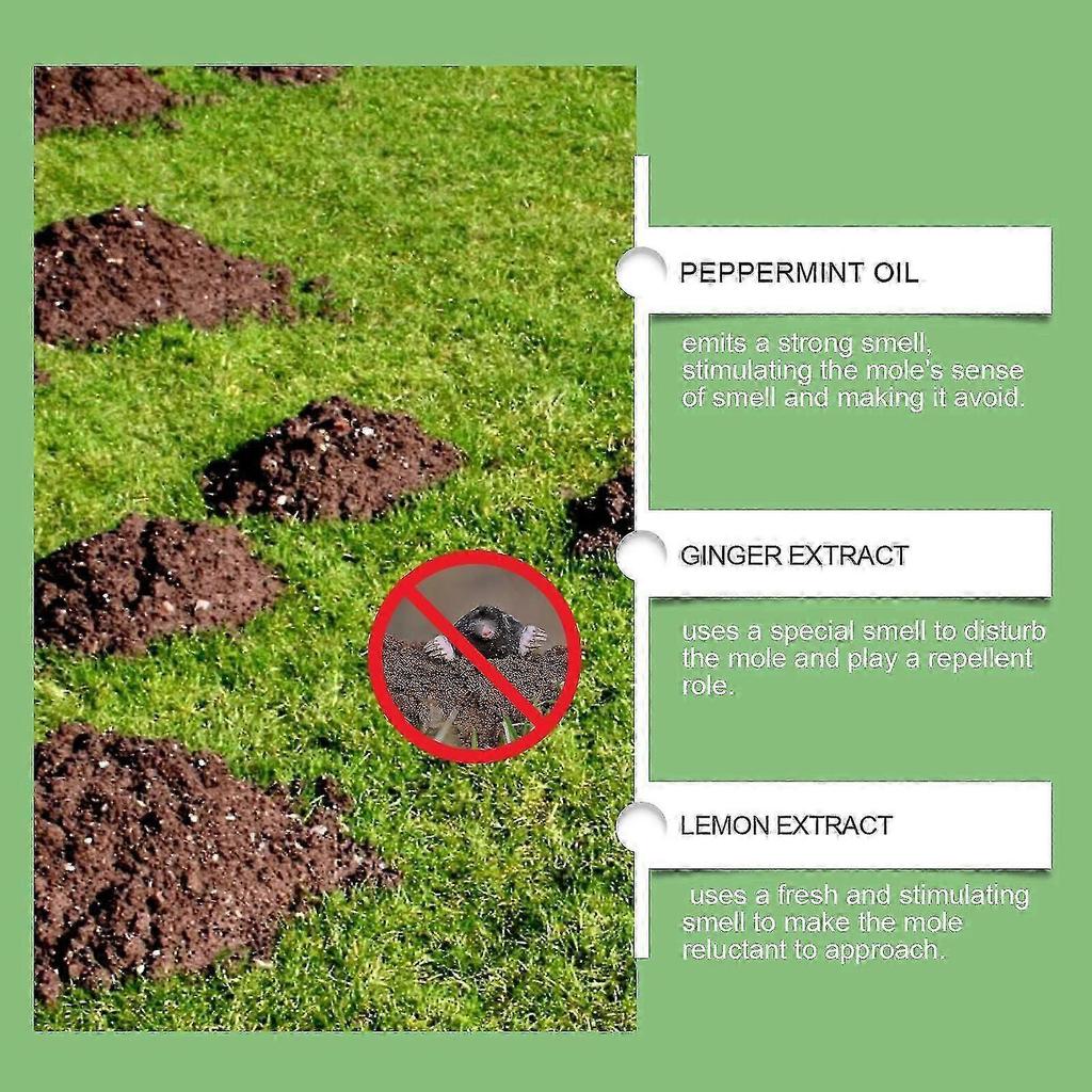 25-26 Mole Repellent - Powerful Vole Gopher Groundhog Rodent Repellant for Outdoor Lawn Garden Yard - Safe and Effective Gopher Mole Deterrent, Armadi