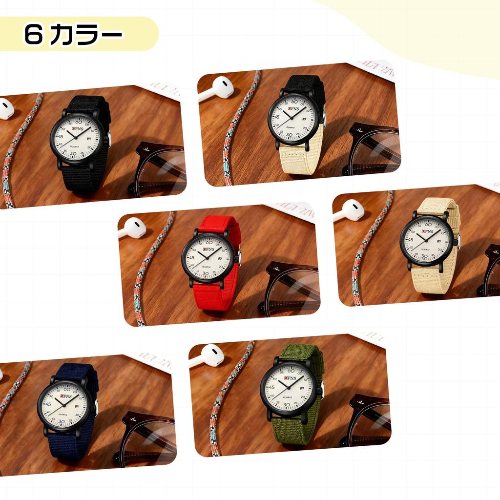 Anacend Simple Quartz Analog Watch with Date Display, 3 ATM Water Resistant, Cute, Stylish, Easy to Read, Popular for Work, Men, Women, High School