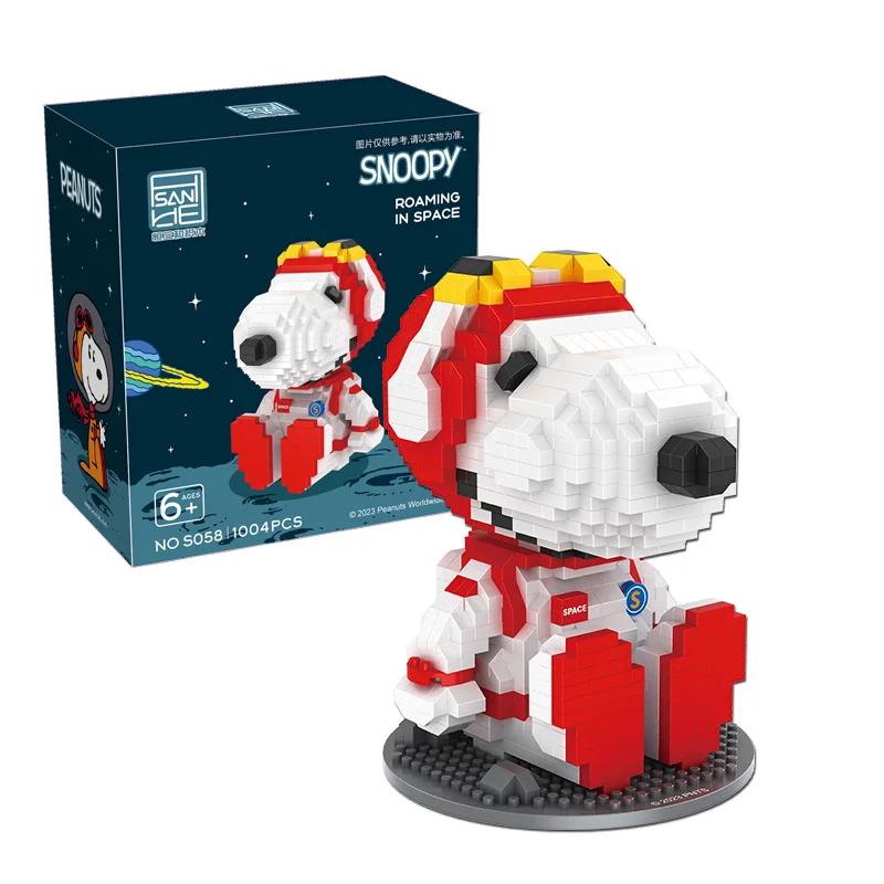 Karikatūra Snoopy Dimanta Celtniecības Bloki Astronauts