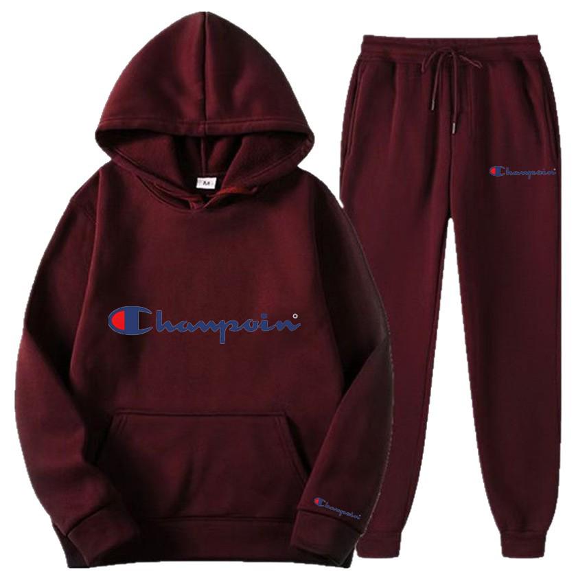 Set Pullover con Cappuccio in Pile Tinta Unita - Tendenza Felpa Casual da Uomo