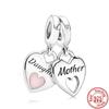 Fit Original Pantaro Charms Bracelet Mother's Day Gifts Women Zircon 100% 925 Sterling copper Forever Family Love Mom DIY Beads