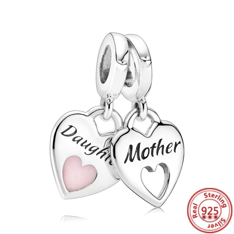Fit Original Pantaro Charms Bracelet Mother's Day Gifts Women Zircon 100% 925 Sterling copper Forever Family Love Mom DIY Beads