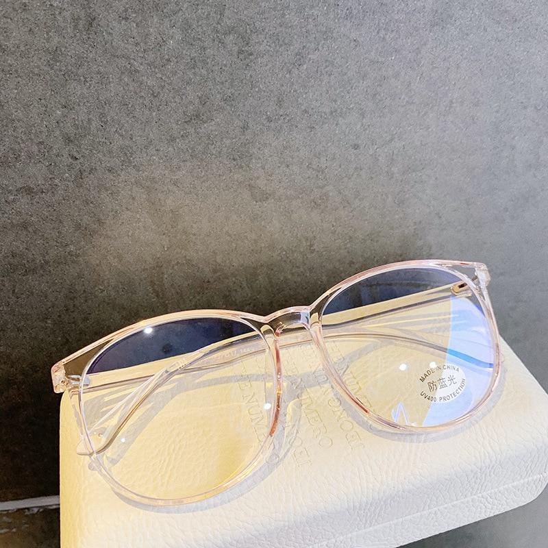 Transparent Computer Glasses Frame Women Men Anti Blue Light Round Eyewear Blocking Glasses Optical Spectacle Eyeglass EMA