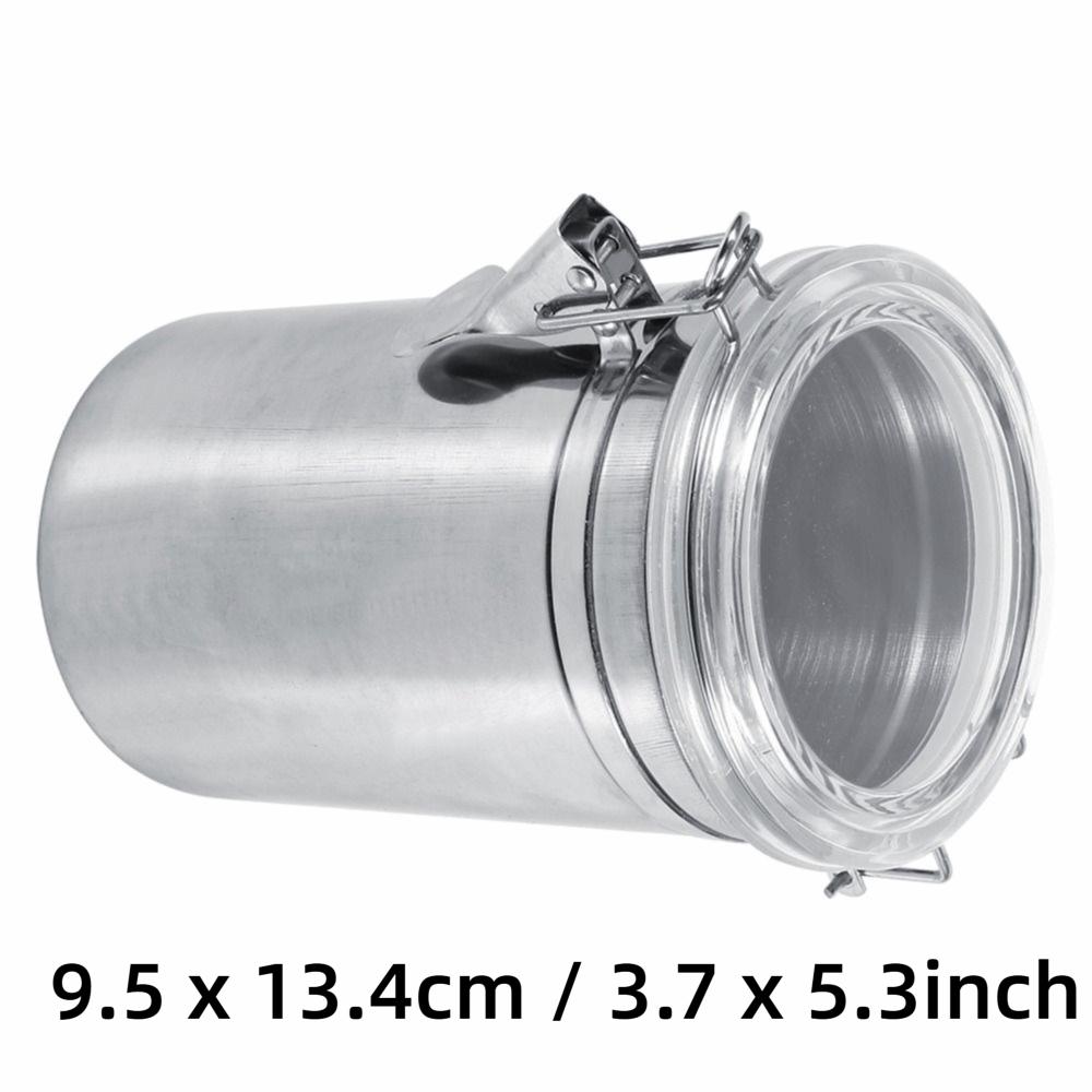 Edelstahl Lebensmittelaufbewahrungsbehälter Transparenter Deckel Premium Aufbewahrungsflasche Luftdichte Deckel Einfach zu bedienen Kaffeebohnen Behälter