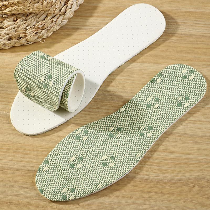 

Latex Sports Insoles Summer Cooling Feet Mat Comfortable Highly Elastic Anti-odor Shoe Pad Inserts Barefoot Arch Support Cushion 45-46 (28cm) зелений