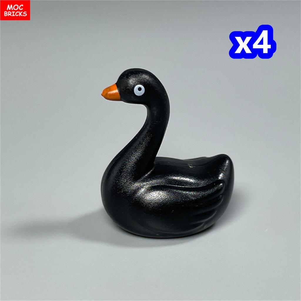 MOC Blocks Animal Duck Swan River Lake Farm Scene View Accessories DO IT YOURSELF Construction Bricks Playthings ideal for Kids Gifts