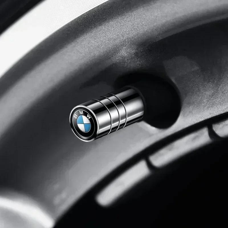BXQ1 4pcs Car Badges Wheel Tire Valve Stem Caps Covers For BMW M Performance E90 E91 E92 E93 M3 F10 F07 M5 E63 E64 Car Accessories