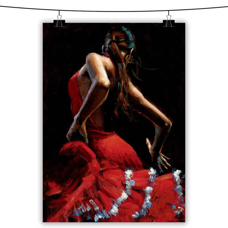 Arte moderna pinturas a óleo fabian perez dançarino flamenco cartaz pintura imagem da lona arte da parede casa cuadros decoração