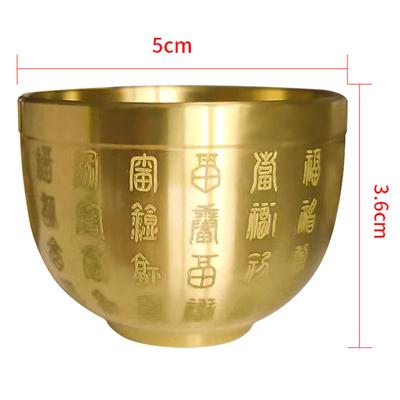 Cilindro Baifu in ottone Feng Shui Cornucopia portafortuna Ornamento per soggiorno